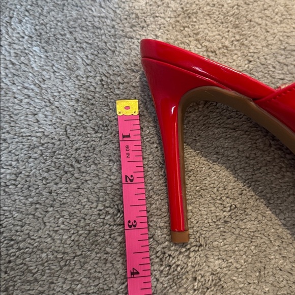 NWOT BCBGeneration Hartlee Rhinestone Red Patent Leather Mule Heel 8.5 - Picture 6 of 6